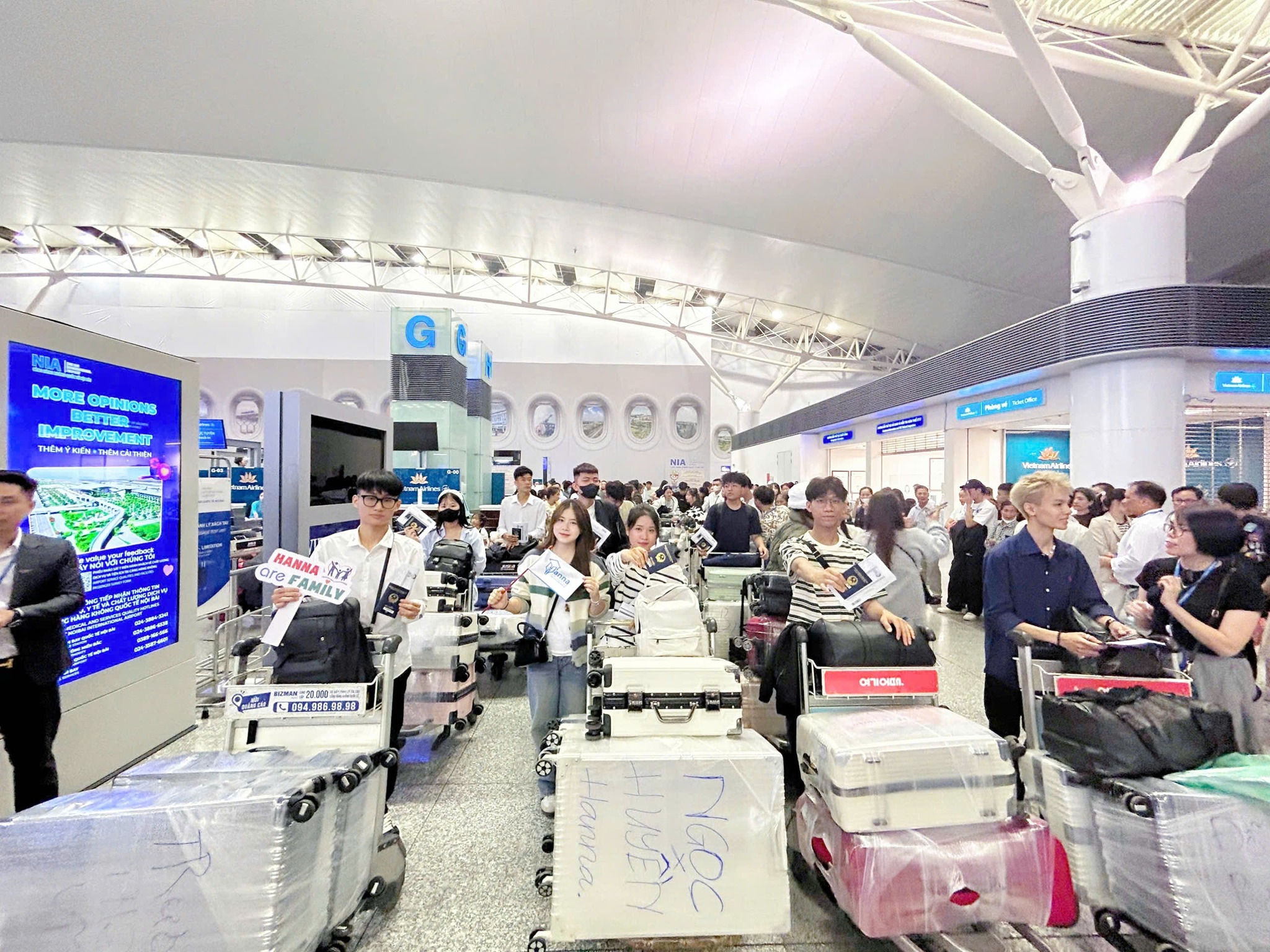 Buổi tiễn sân bay 45 học viên của Du học HL sang xứ sở kim chi